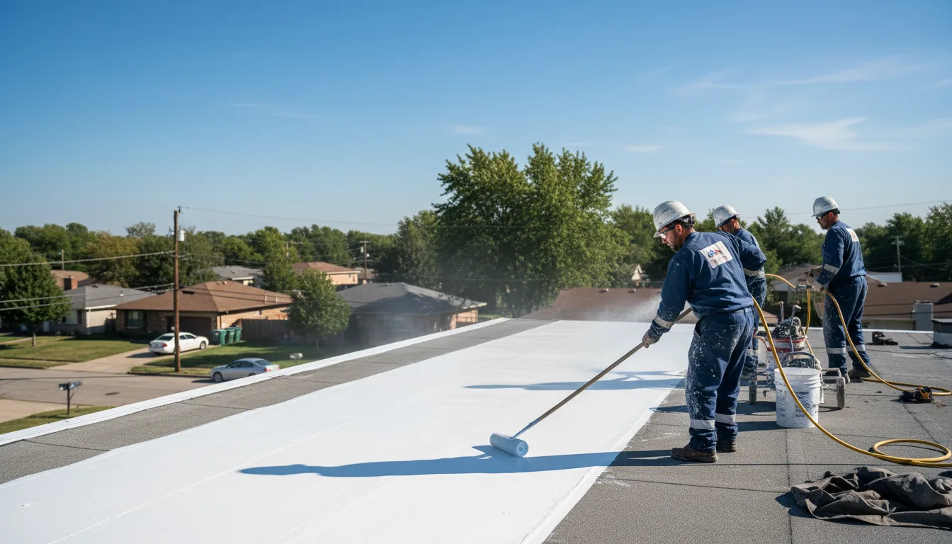 Commercial roof coating in Woodstock, VT near me